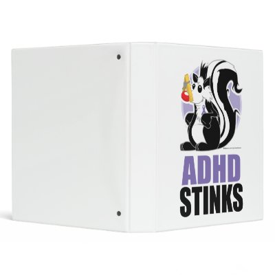 ADHD Stinks 3 Ring Binder by fightcancertees