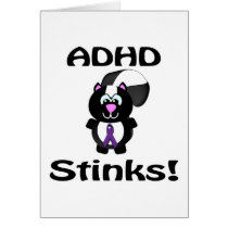 ADHD  Stinks Skunk Awareness Design Greeting Card
