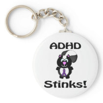 ADHD  Stinks Skunk Awareness Design Keychain