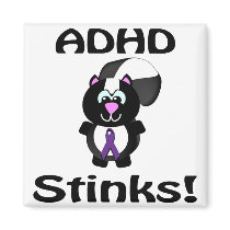 ADHD  Stinks Skunk Awareness Design Refrigerator Magnets