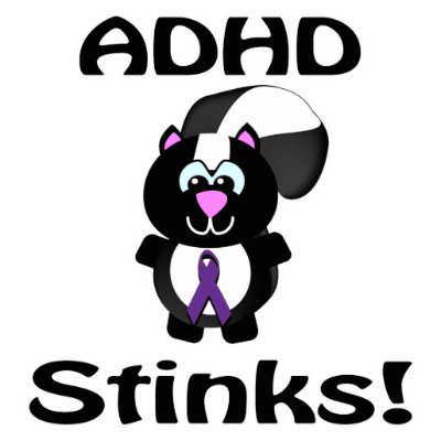 ADHD  Stinks Skunk Awareness Design Acrylic Cut Out by super_shop