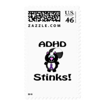 ADHD  Stinks Skunk Awareness Design Postage Stamps
