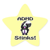 ADHD  Stinks Skunk Awareness Design Stickers