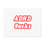ADHD Sucks Post Card