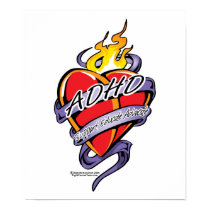 ADHD Tattoo Heart posters
