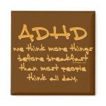 ADHD Think More Fridge Magnets