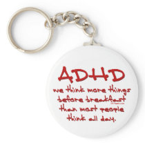 ADHD Think More Key Chains