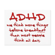 ADHD Think More Postcards