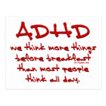 ADHD Think More Postcards