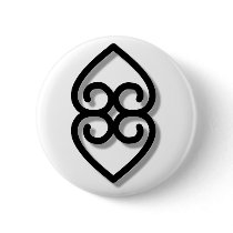 Adinkra - earth-BW buttons
