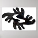 Adinkra-peace-shiny black posters