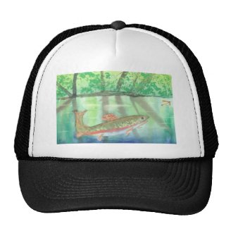 Adiorondack Reflections watercolor Mesh Hat
