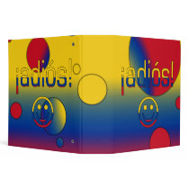 ¡Adiós! Colombia Flag Colors Pop Art Vinyl Binders