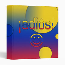 ¡Adiós! Venezuela Flag Colors Pop Art Vinyl Binder