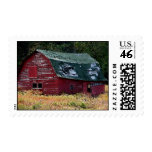 Adirondack barn postage stamp