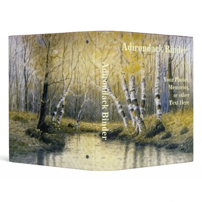 Adirondack Birch Trees with Yellow Leaves Vinyl Binders by AdirondackImages