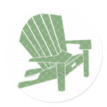 Adirondack Chair Round Sticker