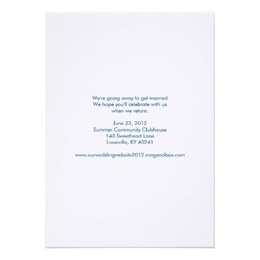 Adirondack Chairs Wedding Announcement