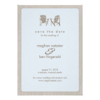Adirondack Chairs Wedding Save the Date Invitations