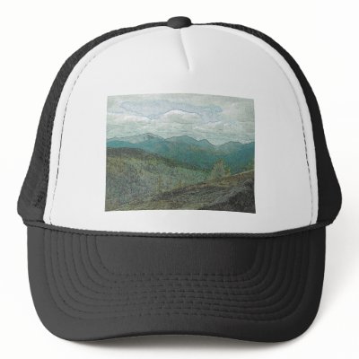 Adirondack Mountain Peaks Panorama Trucker Hat by AdirondackImages