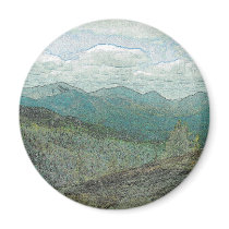 Adirondack Mountain Peaks Panorama Fridge Magnets