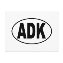 ADK Euro Oval Post Card