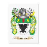 Adkins Coat of Arms (Family Crest) Post Cards
