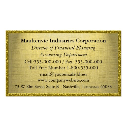 Adlamchelle Fall Elegant Professional Business Card Template (back side)