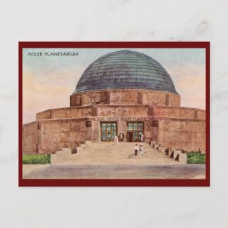 Adler Planetarium, Chicago 1933 Vintage postcard