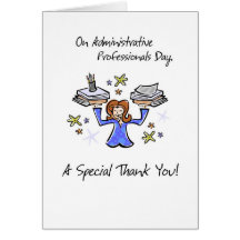 Admin Pro Day Balancing Greeting Card