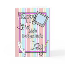 Admin Professionals Day with Stripes and Phone cards by purplepumpkin Admin Professionals Day with Stripes and Phone cards