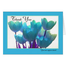 Administrative Assistant Day Card -- Blue Tulips