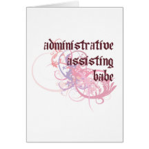 Administrative Assisting Babe Greeting Cards