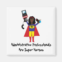 Administrative Professional Super Hero (African Am Fridge Magnet