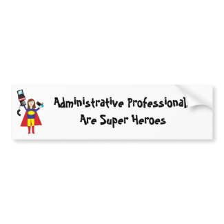 Administrative Professional Super Hero (Brunette) 