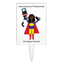 Administrative Professional Super Hero Cake Picks