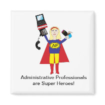 Administrative Professional Super Hero Magnet