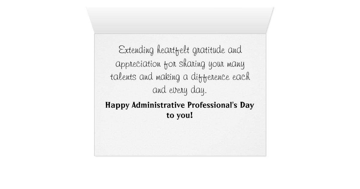 Administrative Professional's Appreciation Card | Zazzle