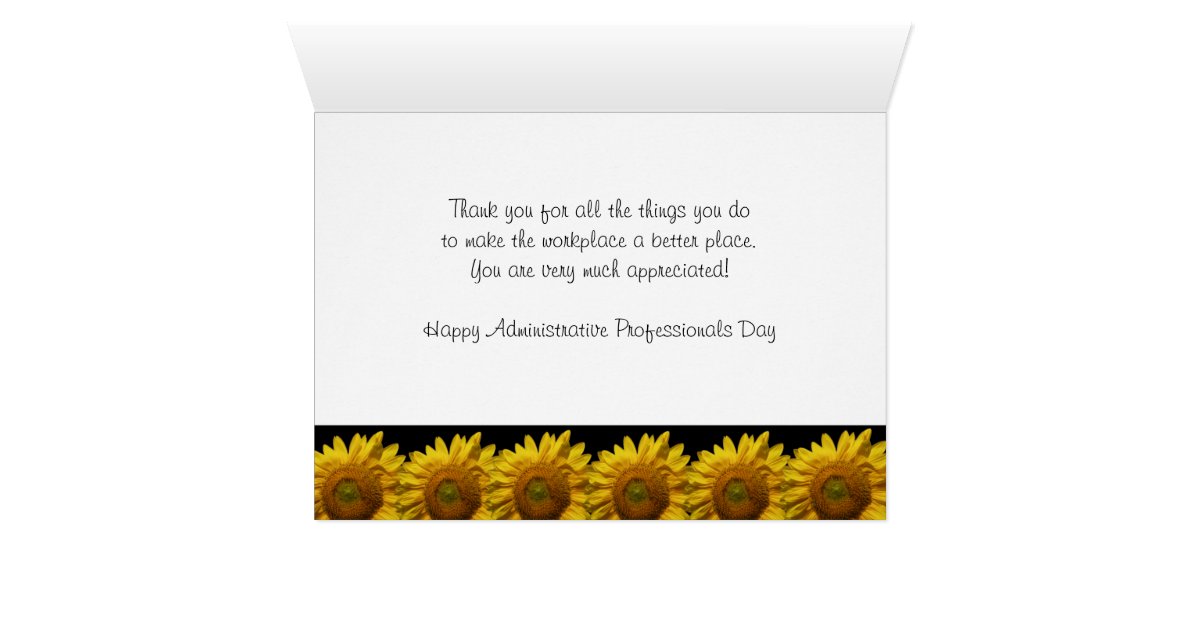 Administrative Professionals Day Thank You Card Zazzle