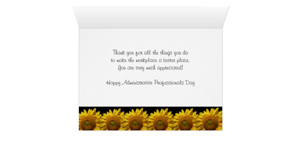 administrative professionals day thank you card zazzle administrative professionals day invitation