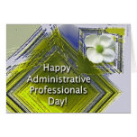 Administrative Professionals Day White Floral Greeting Card