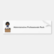 Administrative Professionals Rock (African America Bumper Sticker