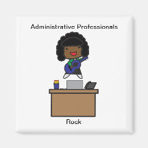 Administrative Professionals Rock AfricanAmerican Magnets