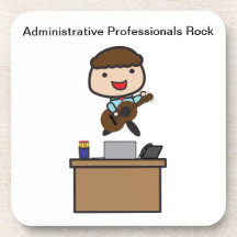 Administrative Professionals Rock (Male) Drink Coaster