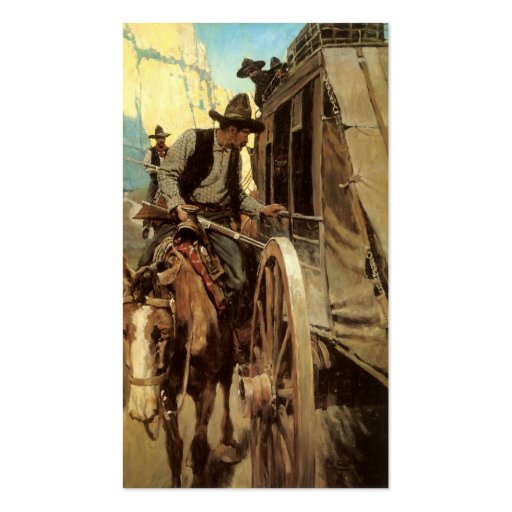Admirable Outlaw by NC Wyeth Business Card Templates (back side)