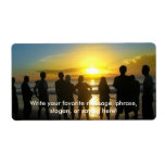 Admiring the Sunset Personalized Shipping Label