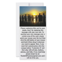 Admiring the Sunset Personalized Photo Card
