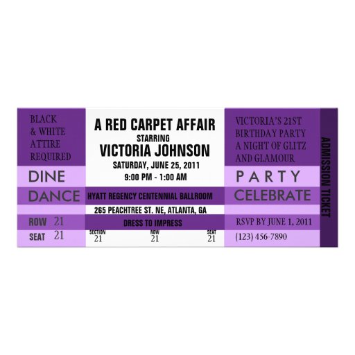 Admission Ticket Invite [Purple]