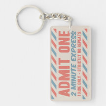 Admit One Acrylic Key Chain