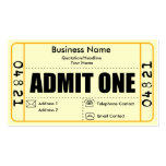 Admit One Business Card